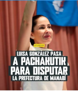 Excandidata presidencial de Ecuador buscará prefectura por Pachakutik